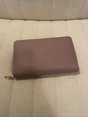 Thandco Designs 6 ring zip cash wallet dusty mauve